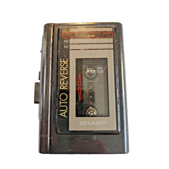 VINTAGE Sharp Model JC-508 (BK) AM/FM Stereo CASSETTE Player RADIO-Works-Flaw - Picture 1 of 5